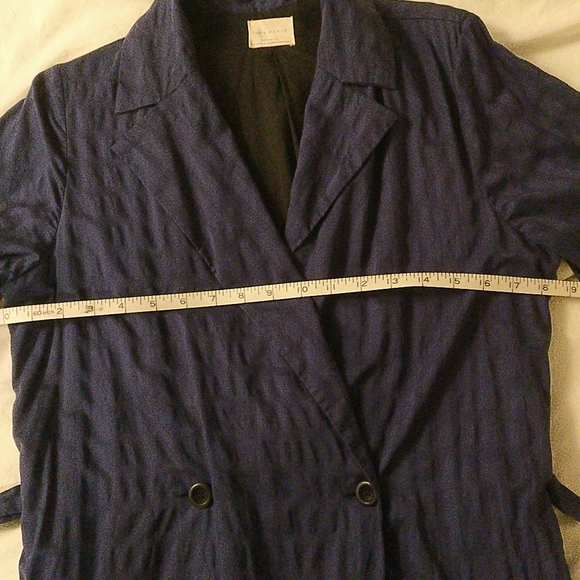 Zara navy duster/trench dress EUC - Picture 15 of 16
